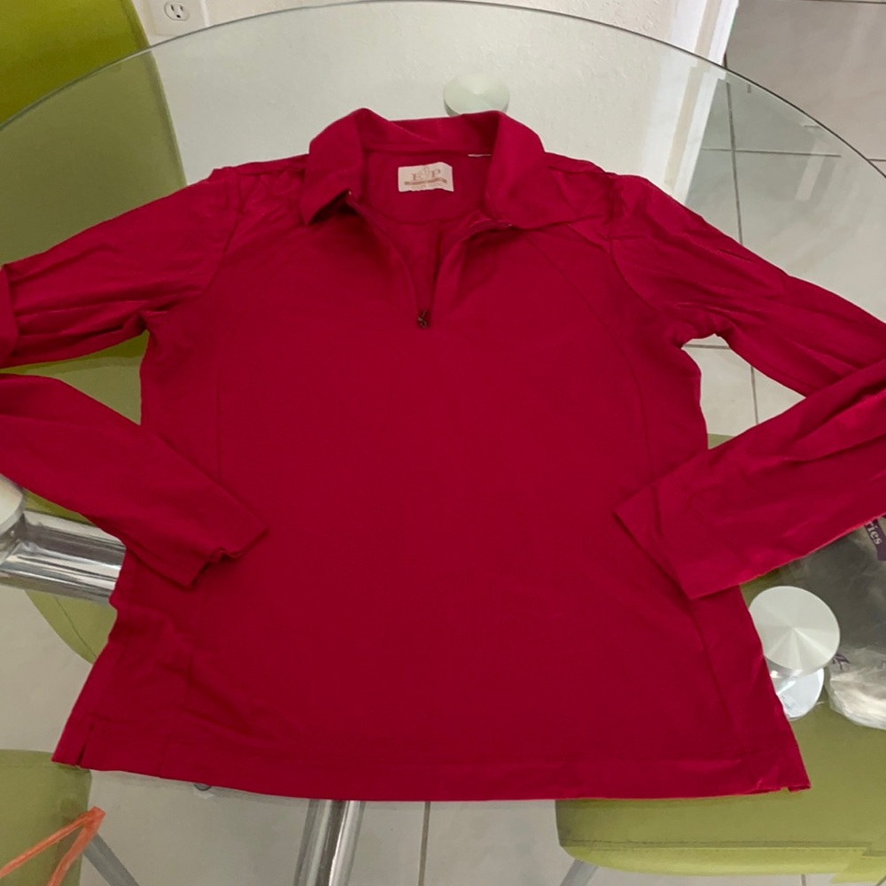 Red long sleeve top
